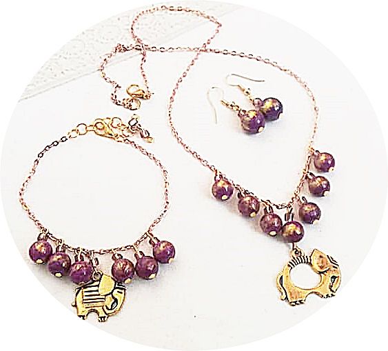 set oriental cu jad violet