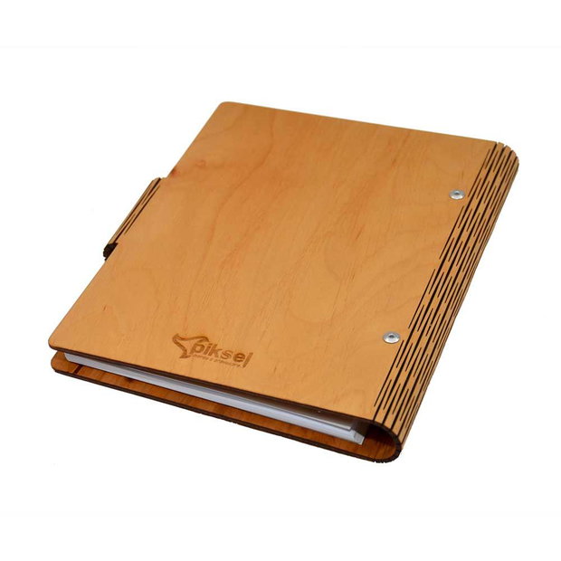 Agenda A5 din lemn personalizata, Natur, Piksel, Absolvire, Profesori, Invatatori, 100 pagini si pix din lemn inclus