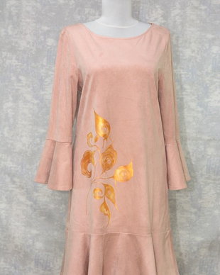 Rochie pictata manual, unicat