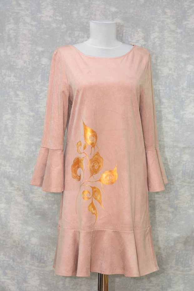 Rochie pictata manual, unicat