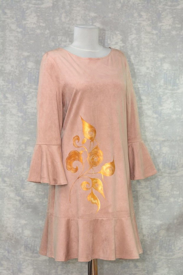 Rochie pictata manual, unicat