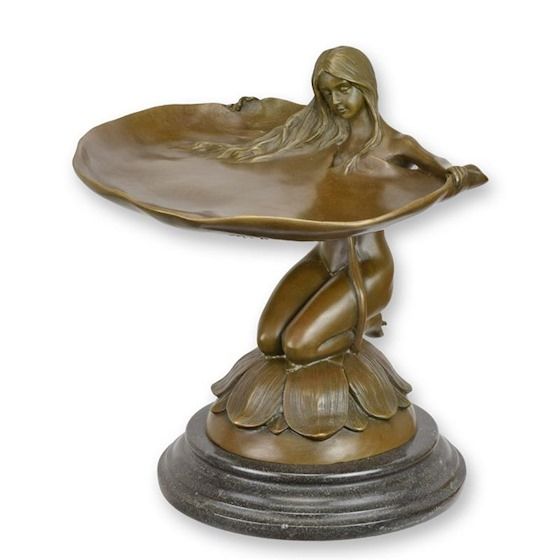 Platou Art Nouveau din bronz pentru carduri