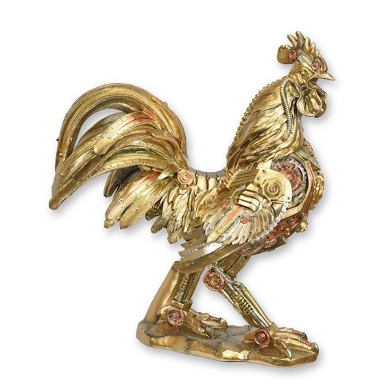 Cocos-statueta steampunk din rasini