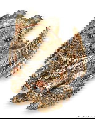 Pisica cu aripi-statueta steampunk din rasini