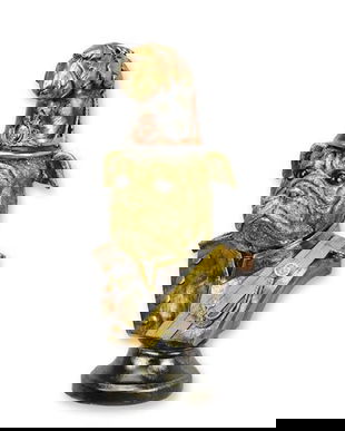 Buldog politist-statueta din rasini