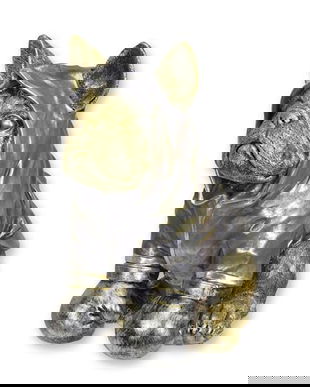 Buldog englez-statueta din rasini