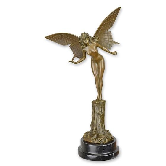 Zana-statueta din bronz cu un soclu din marmura