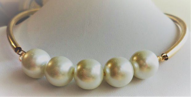 Set colier si cercei handmade/colier si cercei cu perle