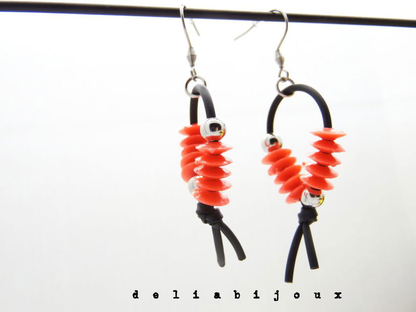 Cercei handmade unicat - stil urban (cod 1207)