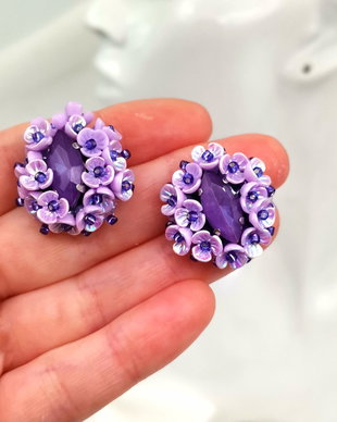 Cercei liliac - Visul Violet