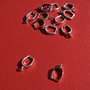 Agatatoare brioleta / pandant din argint .925 rodiat aprox 2.5x7x11 mm (cu anoul)