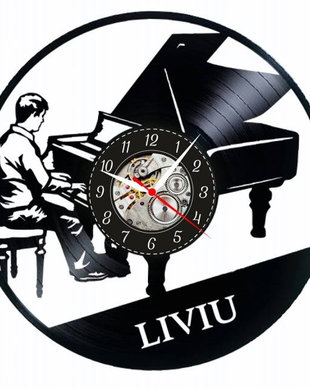 PIANIST-ceas de perete (personalizabil)