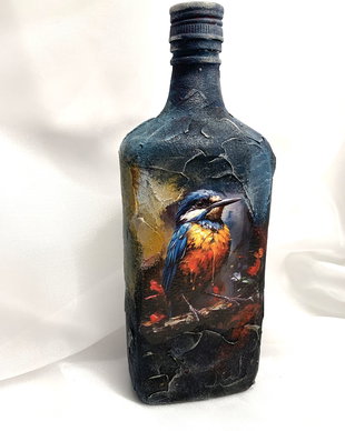 sticla decorata handmade 00393