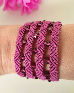 Brățară micromacrame 4 rânduri