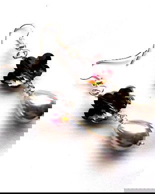 cercei cu perle de Mallorca si cristale 47864