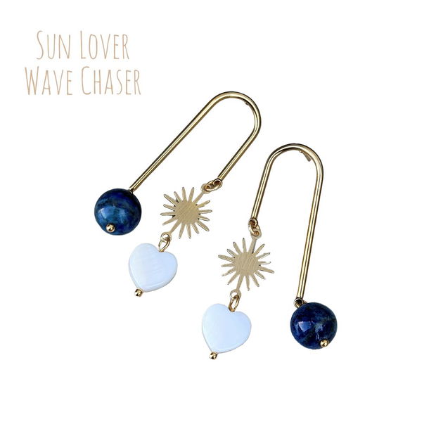 Cercei lungi cu Sidef și Lapis Lazuli SUN LOVER