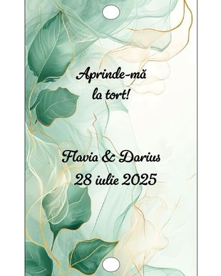 Eticheta artificii tort/ Artificii tort cu eticheta personalizata