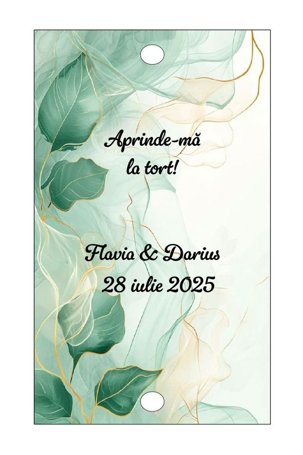 Eticheta artificii tort/ Artificii tort cu eticheta personalizata