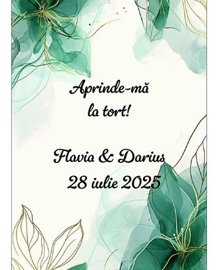 Eticheta artificii tort/ Artificii tort cu eticheta personalizata