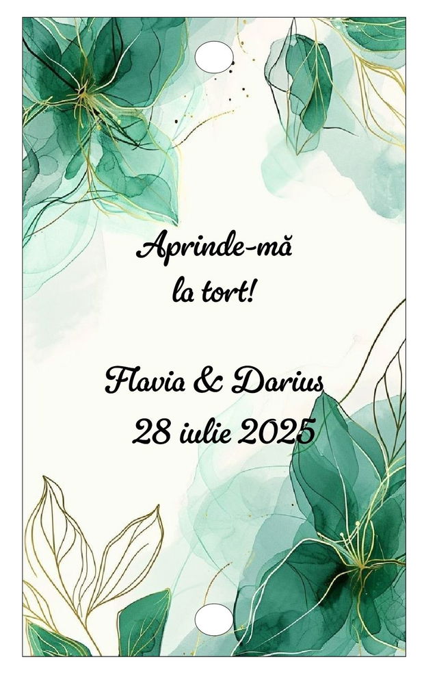 Eticheta artificii tort/ Artificii tort cu eticheta personalizata