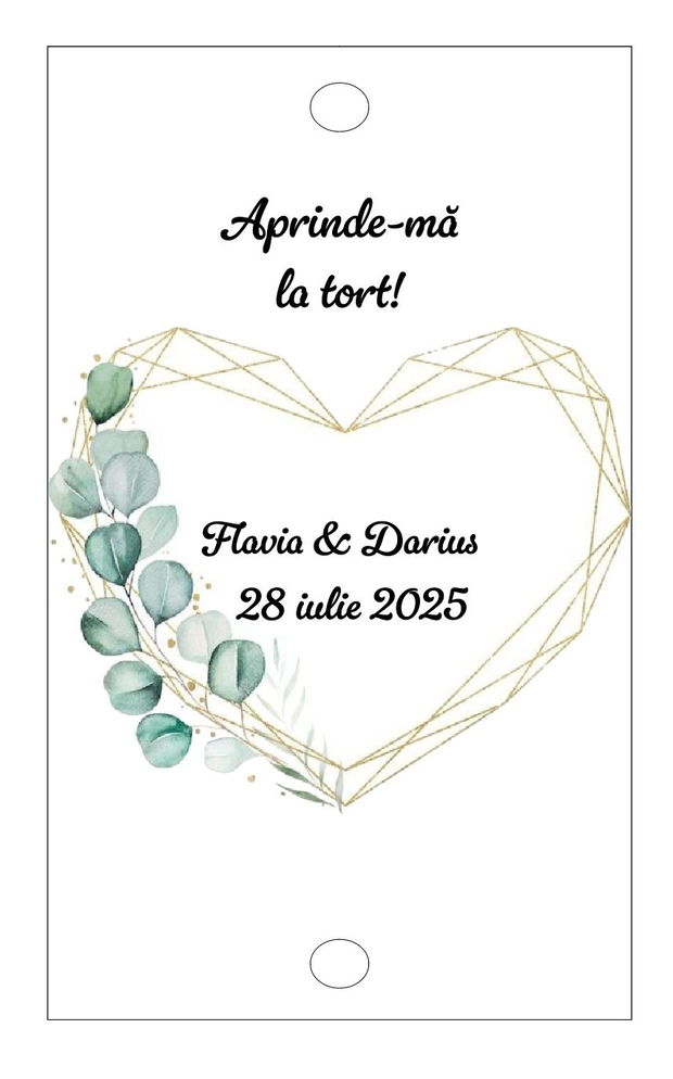 Eticheta artificii tort/ Artificii tort cu eticheta personalizata