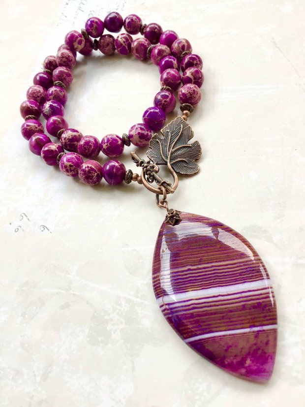 Colier vintage regalit mov