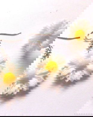 set cu margarete albe din rasina 47355