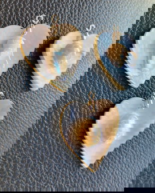 Pandativ inima sidef Mother of Pearls 28x28mm - 1 buc