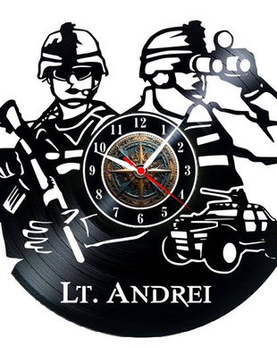 MILITARI-ceas de perete (personalizabil)