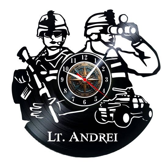 MILITARI-ceas de perete (personalizabil)