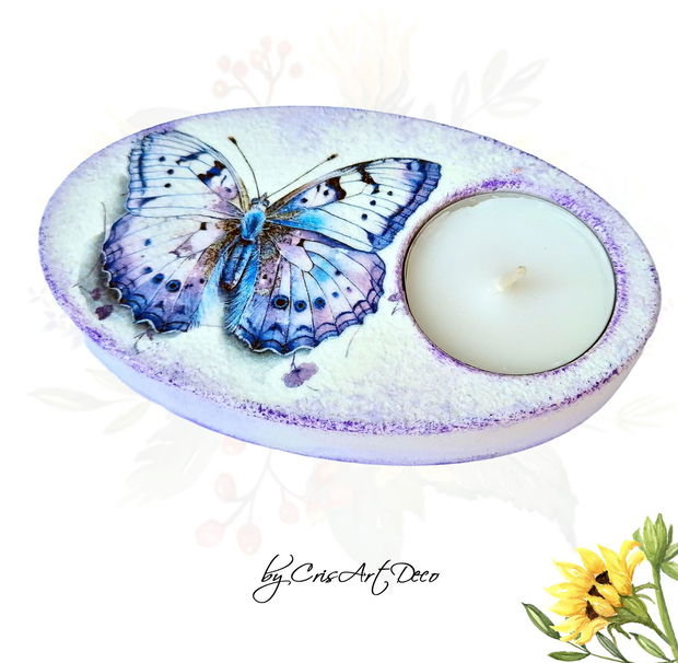 Suport decorativ pentru lumanare - fluturas 115850