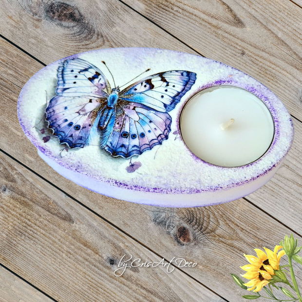 Suport decorativ pentru lumanare - fluturas 115850
