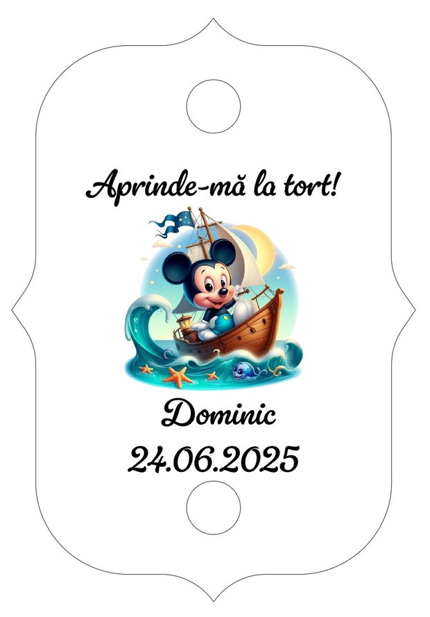 Eticheta artificii tort botez/Onomastica/ Artificii tort cu eticheta personalizata