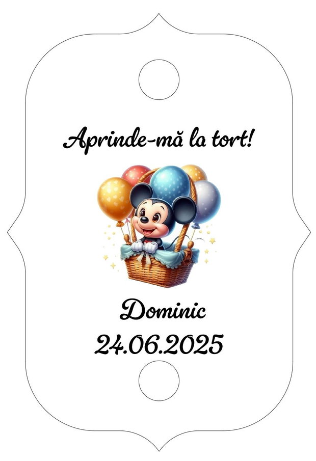 Eticheta artificii tort botez/Onomastica/ Artificii tort cu eticheta personalizata