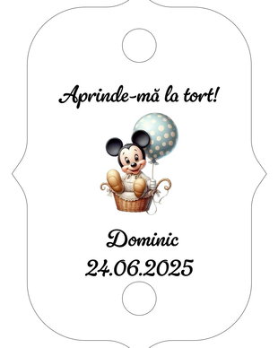Eticheta artificii tort botez/Onomastica/ Artificii tort cu eticheta personalizata