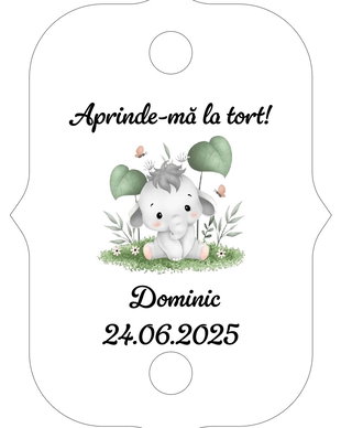 Eticheta artificii tort botez/Onomastica/ Artificii tort cu eticheta personalizata