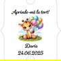 Eticheta artificii tort botez/Onomastica/ Artificii tort cu eticheta personalizata