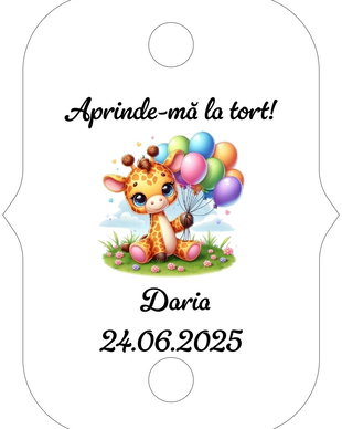 Eticheta artificii tort botez/Onomastica/ Artificii tort cu eticheta personalizata