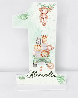 Cifra 1 Personalizata - Safari Adventure