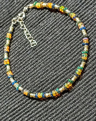 Bratara argint opal de foc etiopian tuburi argint minimalista boho chic trendy cadou - Transport gratuit