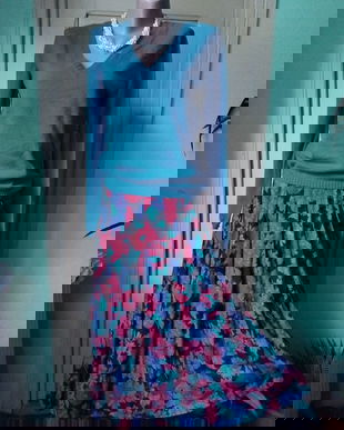 Bluza casmir, turcoaz