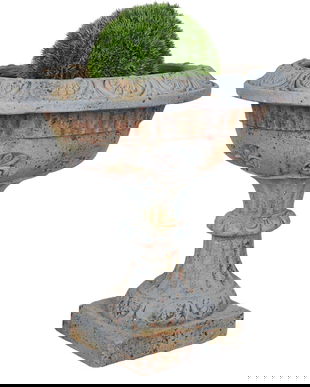 Amfora alb antichizat din rasini speciale