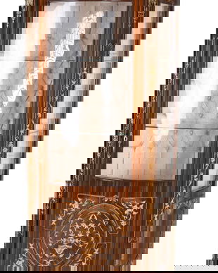 Vitrina baroc din lemn masiv furniruit