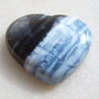 Inima din blue opal (lucrat manual in India) cabochon aprox 31x27x7.7 mm