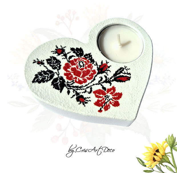 Suport decorativ pentru lumanare - model traditional 115300