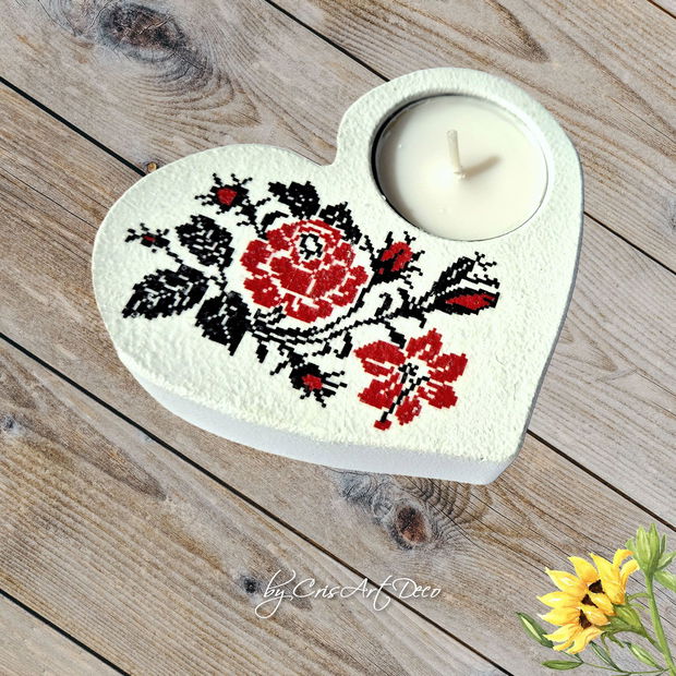 Suport decorativ pentru lumanare - model traditional 115300