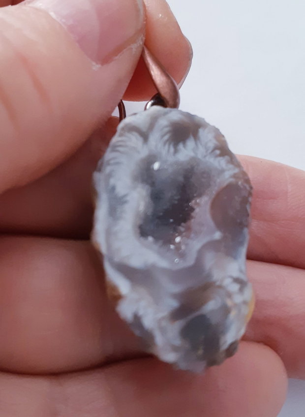 Cercei unicat, atarnatori cu geode de cuart