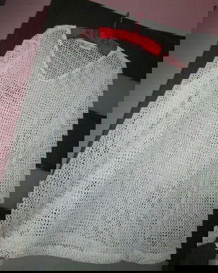 bluza alba cu gaurele dame M