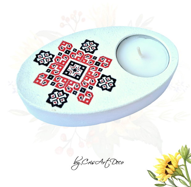 Suport decorativ pentru lumanare - model traditional 122123