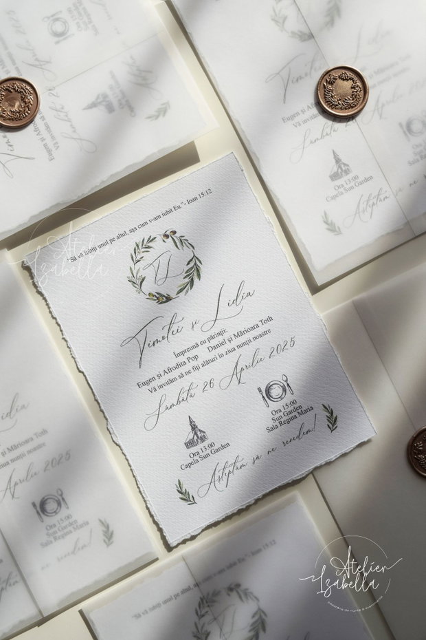 Invitație nuntă Olive